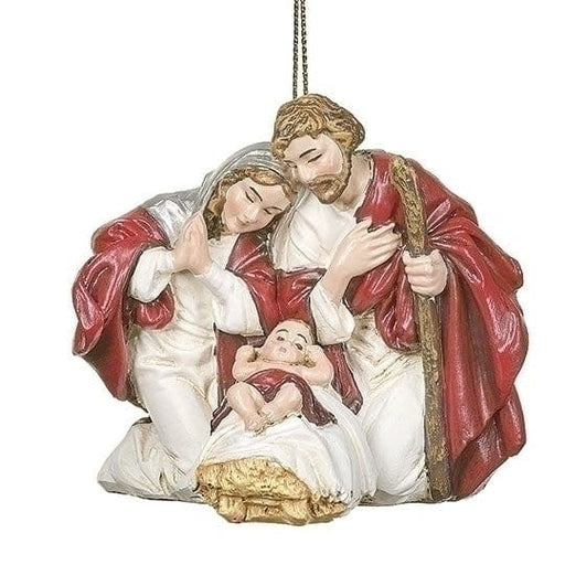 Roman Christmas Ornaments Holy Family Red Ornament - 3"H