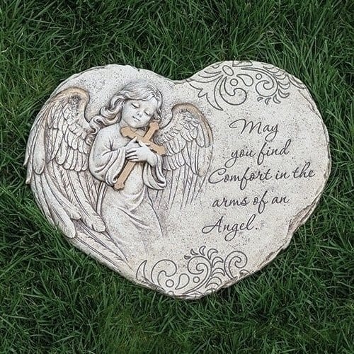 Roman Memory Blocks 11"H Memorial Angel Stepping Stone Garden