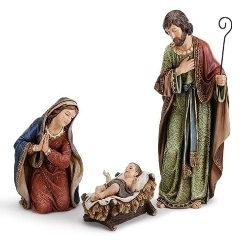 Roman Nativity Sets 22"H 3 Piece Set Adorned Holy Family