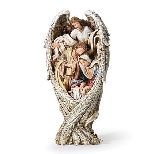 Roman Religious Items 13.5" Holy Family Wrapped in Angel Wings