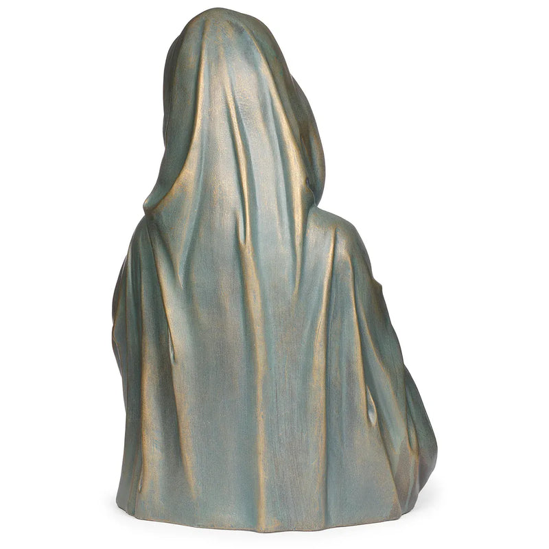 Roman Religious Items Bronze Madonna & Child Garden Statue