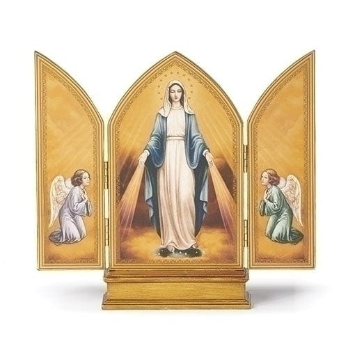 10"H Lady of Grace Triptych - Treasured Accents