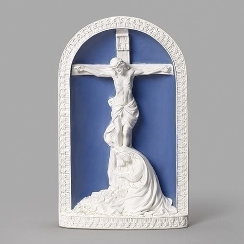 Roman Unclassified 12"H MARY WEEPS AT CRUCIFIX DELLA ROBBIA