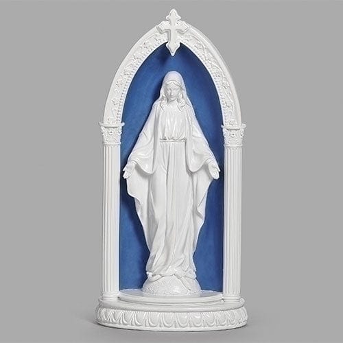Roman Unclassified 8.25"H LED OUR LADY OF GRACE IN ARCH DELLA ROBBIA