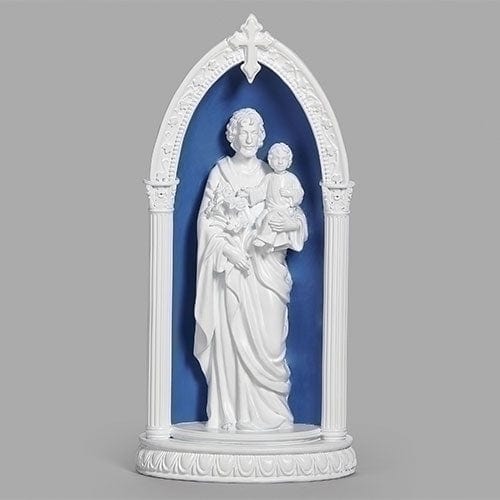 Roman Unclassified 8.25"H LED ST. JOSEPH IN ARCH DELLA ROBBIA