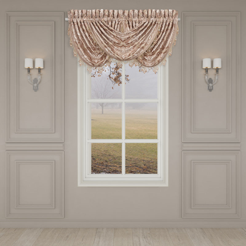 Rosewater Window Waterfall Valance