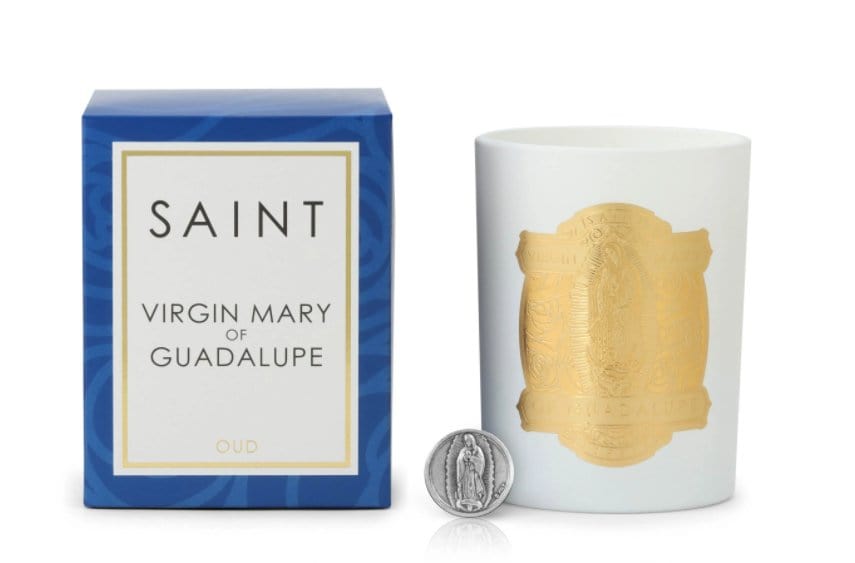 Saint by Ira DeWitt Candles 14oz. Special Edition Candle - Virgin Mary of Guadalupe White