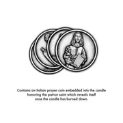 Saint by Ira DeWitt Candles Intention Collection Votive Set - Dymphna, Catajan, Raphael, Christopher