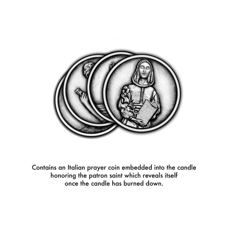 Saint by Ira DeWitt Candles Intention Collection Votive Set - Dymphna, Catajan, Raphael, Christopher