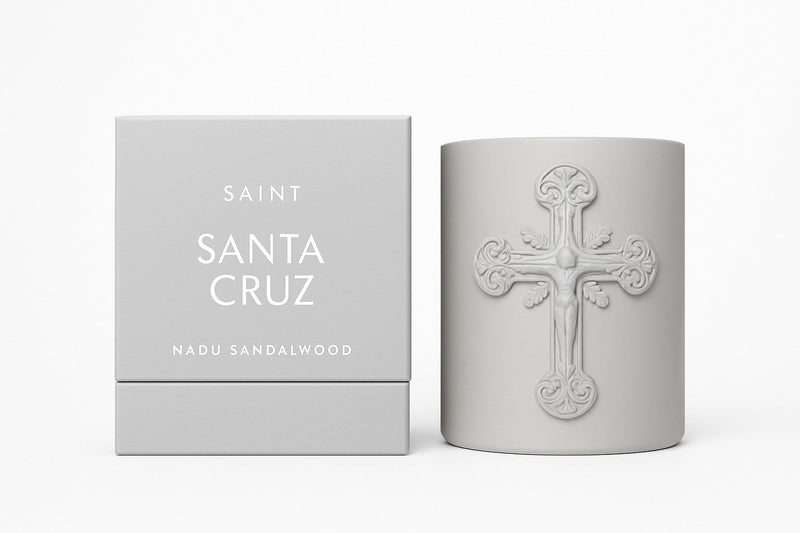Saint by Ira DeWitt Candles Santa Cruz Concrete Candle