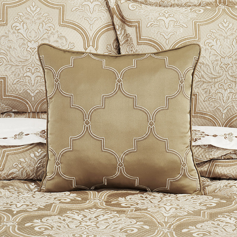 Sezanne 18" Square Embellished Decorative Throw Pillow
