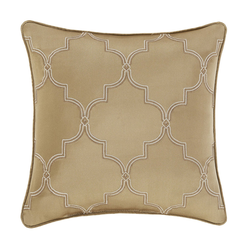 Sezanne 18" Square Embellished Decorative Throw Pillow