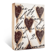 Sid Dickens Hearts with Script - Red