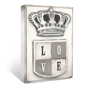 Sid Dickens Memory Blocks Love Shield - 25th Anniversary - Signed Memory Block Tile - Retired