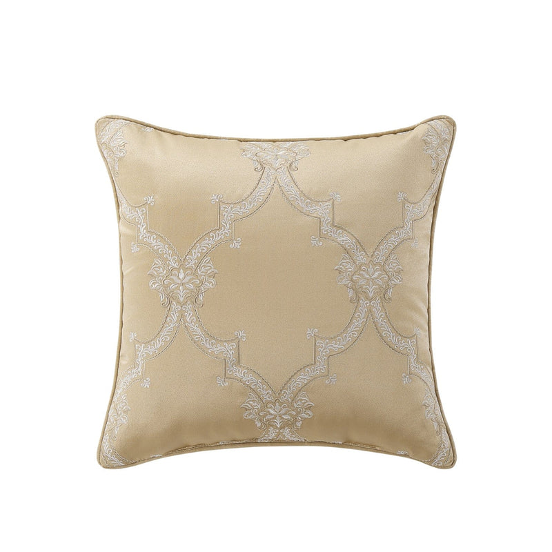 J. Queen New York Decorative Coordinate Pillows Sondra 20" Square Embellished Decorative Throw Pillow