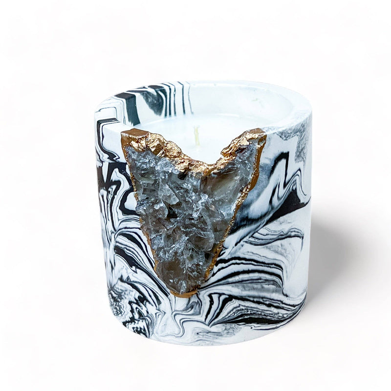 TB Fragrances Amber Saffron Geode Candle