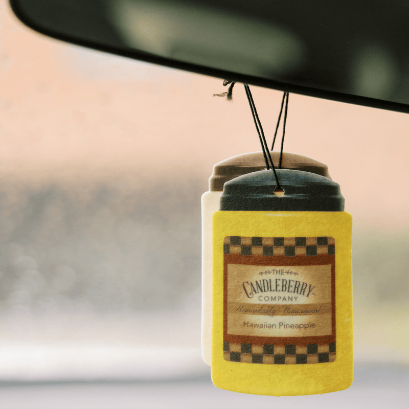 The Candleberry® Candle Company Fresh CarGo® Car Scent Hawaiian Pineapple™- "Fresh Cargo", Scent for the Car (2-PACK) (Collective)