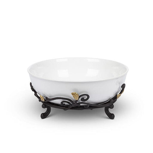 The GG Collection Bowls Stoneware/Metal Large serving Bowl