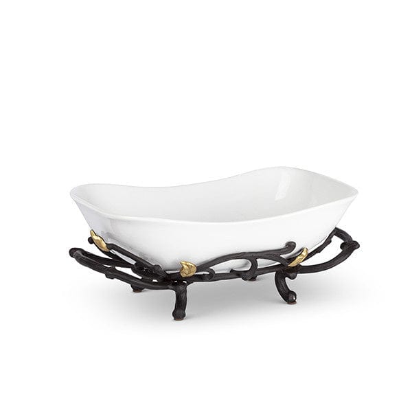 The GG Collection Bowls Stoneware/Metal Small Serving Bowl