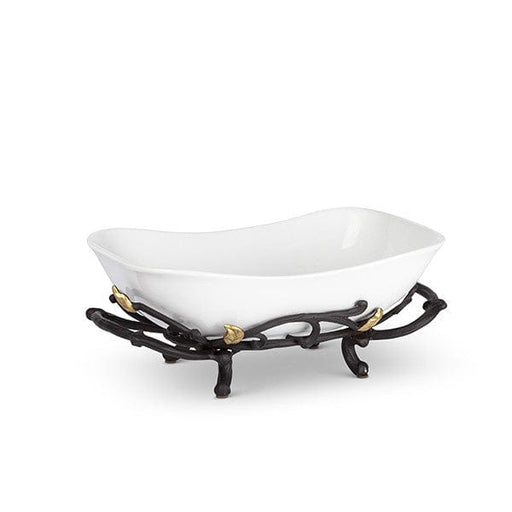 The GG Collection Bowls Stoneware/Metal Small Serving Bowl