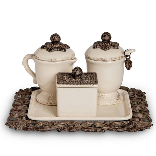 The GG Collection Cream, Sugar & Sweetener Box Set w/Tray
