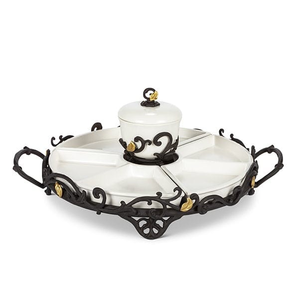 The GG Collection Crudite Set with handles - Gold Leaf