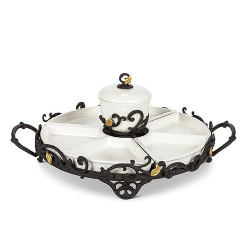 The GG Collection Crudite Set with handles - Gold Leaf