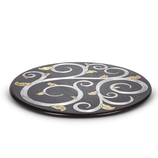 The GG Collection GL Wood/Inlay Lazy Susan