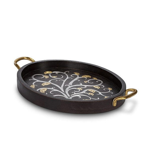 The GG Collection Small Oval Wood/Inlay Tray