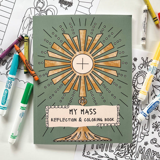 The Little Rose Shop Religious Items Catholic Coloring Books: My Mass Reflection & Coloring Book