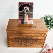 The Little Rose Shop Religious Items Wooden Prayer Card Box