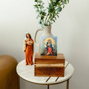 The Little Rose Shop Religious Items Wooden Prayer Card Box