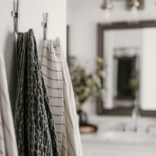 The Loomia Bath Towels & Washcloths Linda Stonewashed Waffle Hand Towel