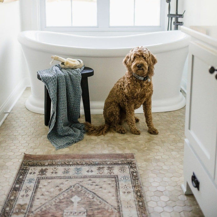 The Loomia Bath Towels & Washcloths Linda Stonewashed Waffle Hand Towel