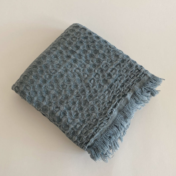 The Loomia Bath Towels & Washcloths Linda Stonewashed Waffle Hand Towel