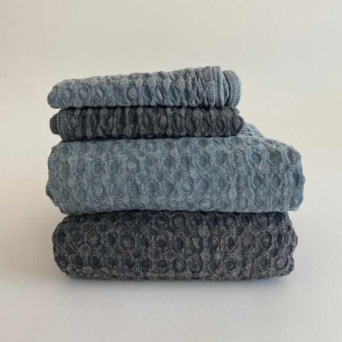 The Loomia Bath Towels & Washcloths Linda Stonewashed Waffle Hand Towel