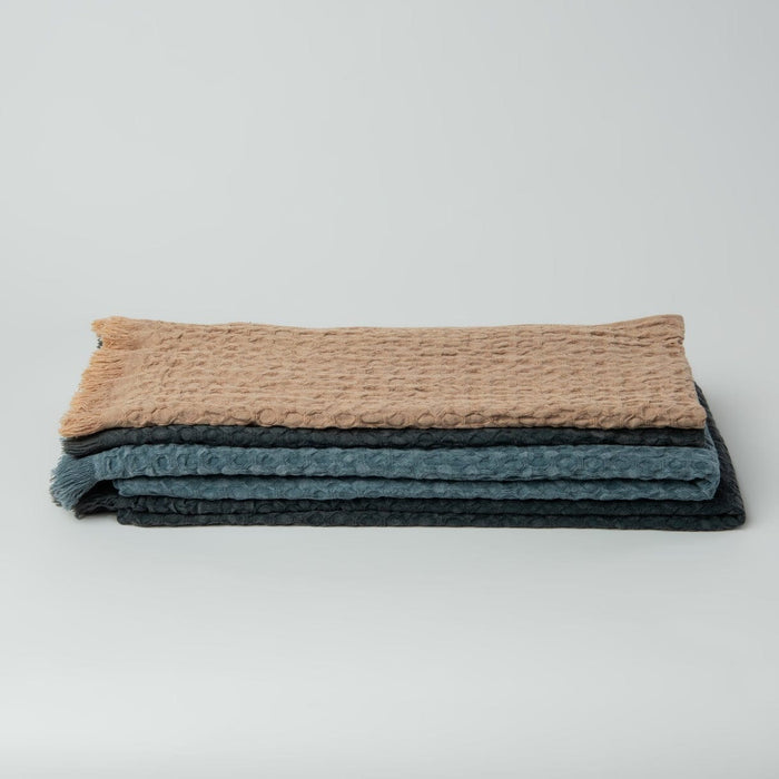 The Loomia Bath Towels & Washcloths Linda Stonewashed Waffle Towel