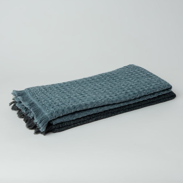 The Loomia Bath Towels & Washcloths Linda Stonewashed Waffle Towel