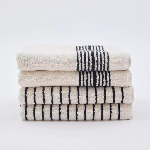 The Loomia Bath Towels & Washcloths Melika Turkish Cotton Striped Terry Towel