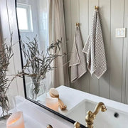 The Loomia Bath Towels & Washcloths Melika Turkish Cotton Striped Terry Towel