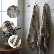 The Loomia Bath Towels & Washcloths Melika Turkish Cotton Striped Terry Towel