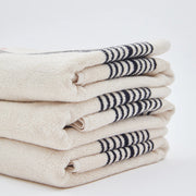 The Loomia Bath Towels & Washcloths Melika Turkish Cotton Striped Terry Towel