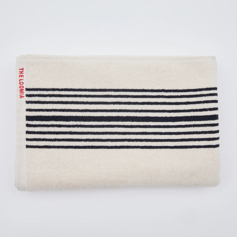 The Loomia Bath Towels & Washcloths Melika Turkish Cotton Striped Terry Towel