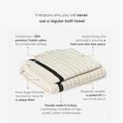 The Loomia Bath Towels & Washcloths Silvia 100% Cotton Turkish Towel