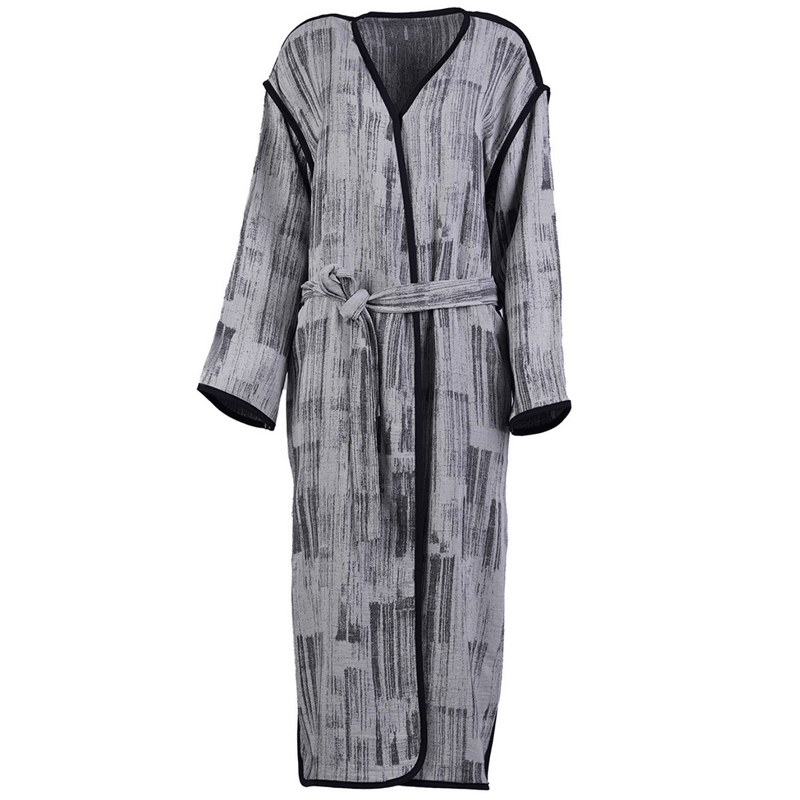 The Loomia Deren Cotton Long Robe Kimono