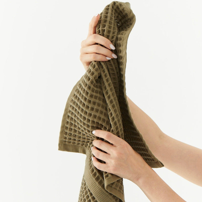 The Loomia Hand and Kitchen Towels Olivia Waffle Weave Hand And Kitchen Towels