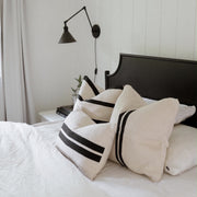 The Loomia Pillow Chanda Handwoven Black and Cream Pillow
