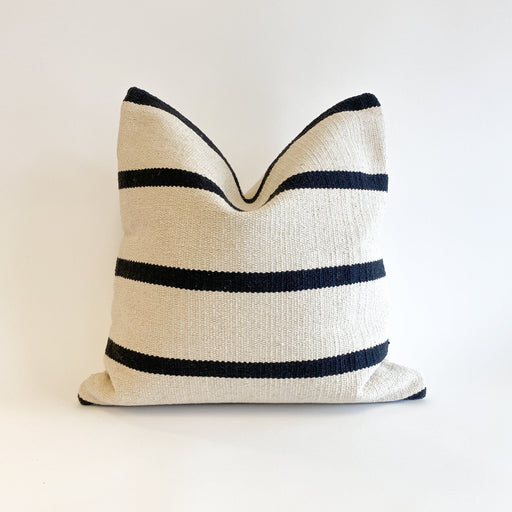 The Loomia Pillow Chanda Handwoven Black and Cream Pillow