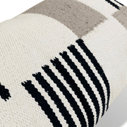 The Loomia Pillow Zanbar Black and White Handwoven Lumbar Pillow