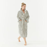 The Loomia Robe Melika Turkish Cotton Striped Robe
